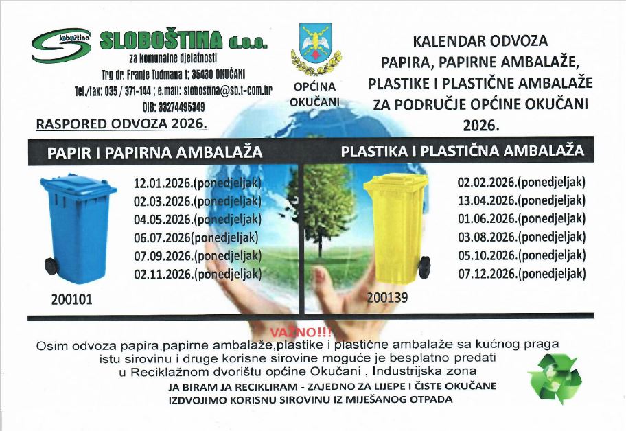 Raspored odvoza otpada